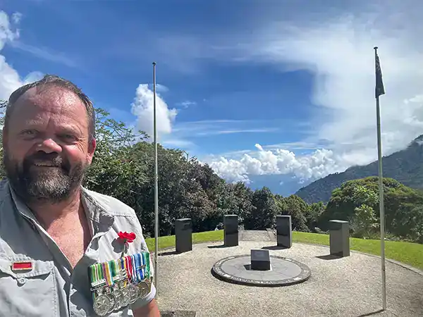 Scott Babington at a memorial